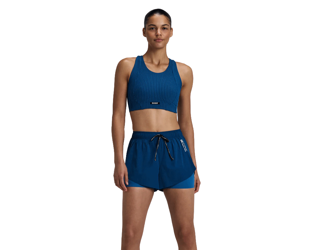 Bandit Striped Cadence Longline Bra Ink Blue / Aegean - Mujer