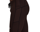 Bandit Striped Cadence™ 7 Pocket Lined Half Tights  Cacao / Black - Hombre