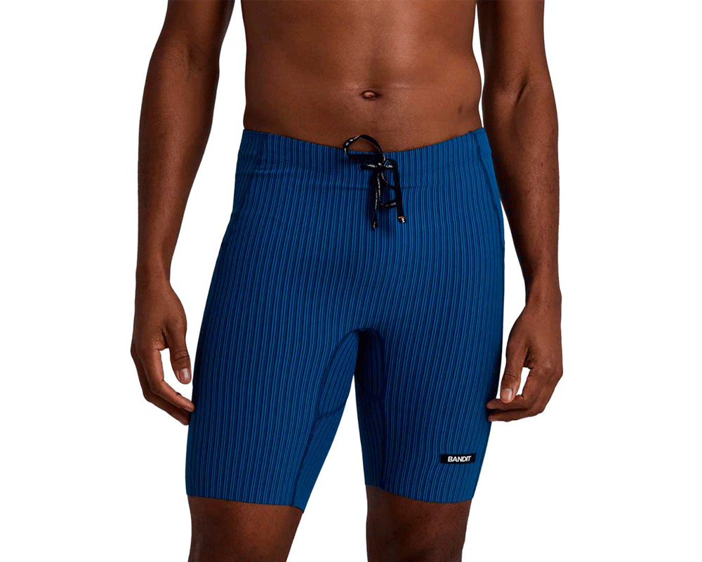 Bandit Striped Cadence™ 7 Pocket Lined Half Tights Ink Blue - Hombre