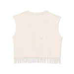 MothTech Cropped Fringed Muscle Tee · Hombre