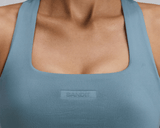 Bandit Stamina-V Square Neck Run Bra Tranquil Blue - Mujer