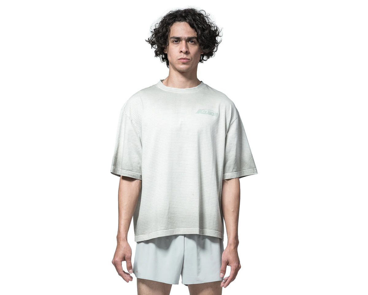 Playera de algodón Hermanos Koumori Boulder Thick & Thin White Onyx para hombre