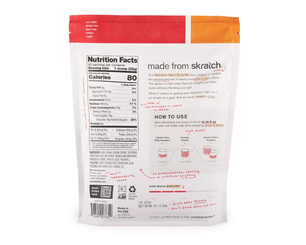 Hidratación Deportiva Skratch Labs Hydration Mix Fruit Punch