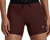 Bandit Striped Cadence™ 5" Compression Shorts Mahogany/Black - Women's
