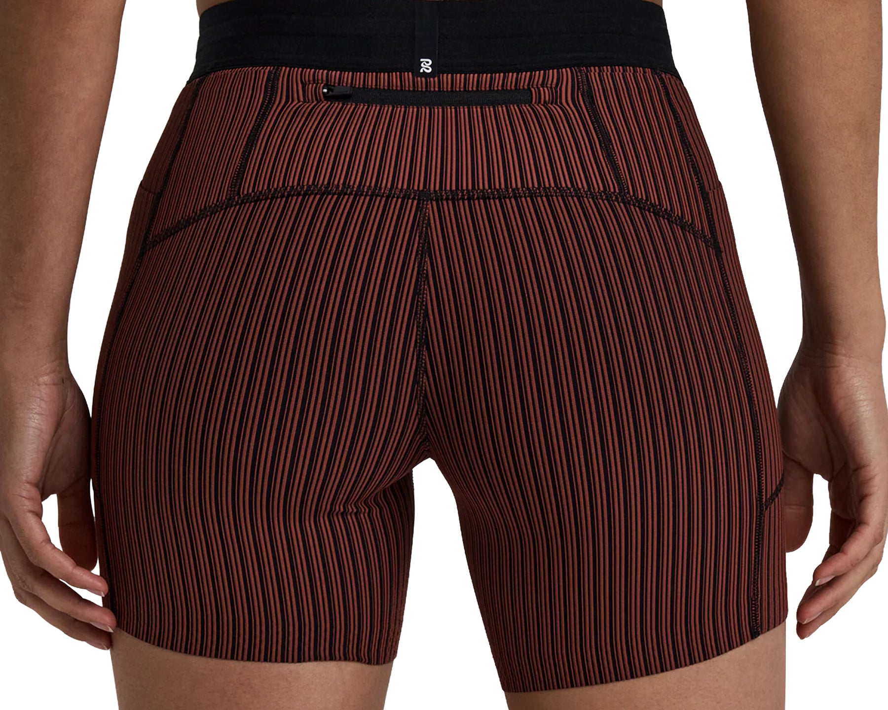 Bandit Striped Cadence™ 5" Compression Shorts Mahogany/Black - Women's