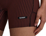 Bandit Striped Cadence™ 5" Compression Shorts Mahogany/Black - Women's
